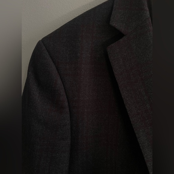 Calvin Klein Gray Extreme Slim Fit Wool Plaid Sport Jacket Blazer - Picture 11 of 11